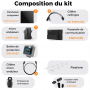 Kit solaire Sunpower - Autoconsommation 2996W - Avec installation