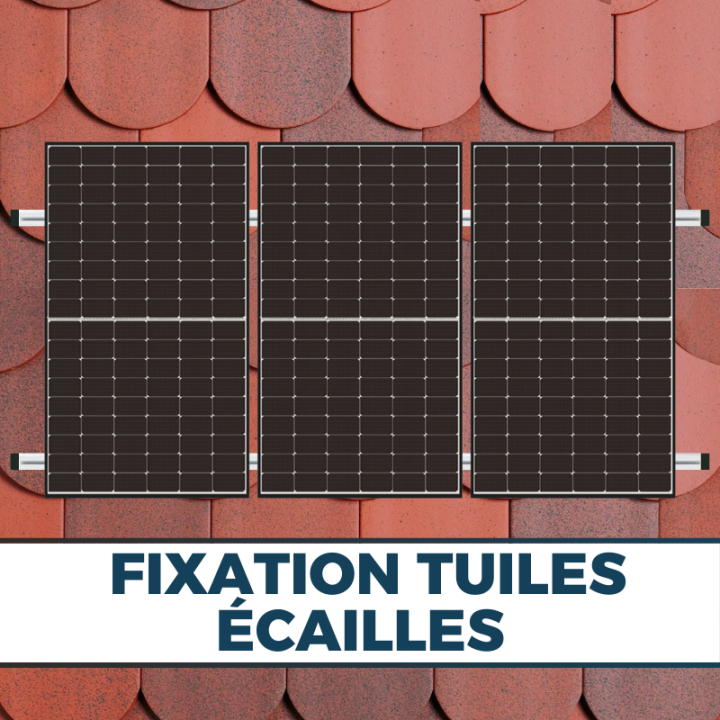 Kit fixation panneau solaire pour tuiles écailles - K2