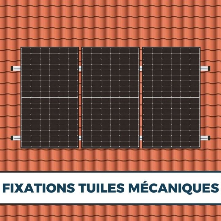 Kit fixation panneau solaire pour tuiles mécaniques - K2