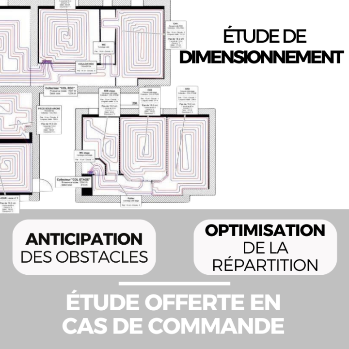 Plancher hydraulique 30 à 120 m² collecteur polymère et tube PER