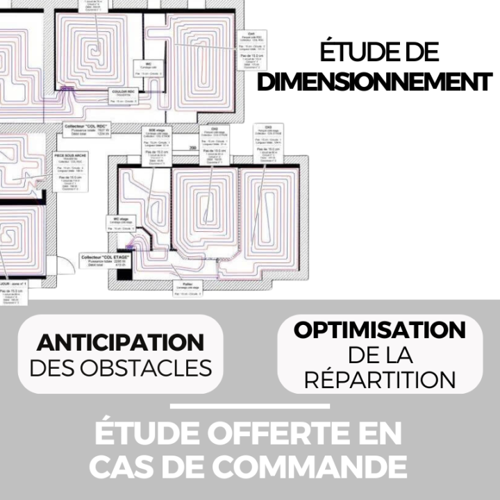 Plancher hydraulique 30 à 120 m² collecteur inox et tube PER BAO