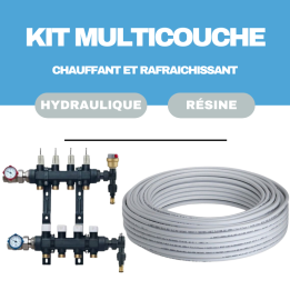 Plancher hydraulique 30 à 120 m² collecteur polymère, tube multicouche