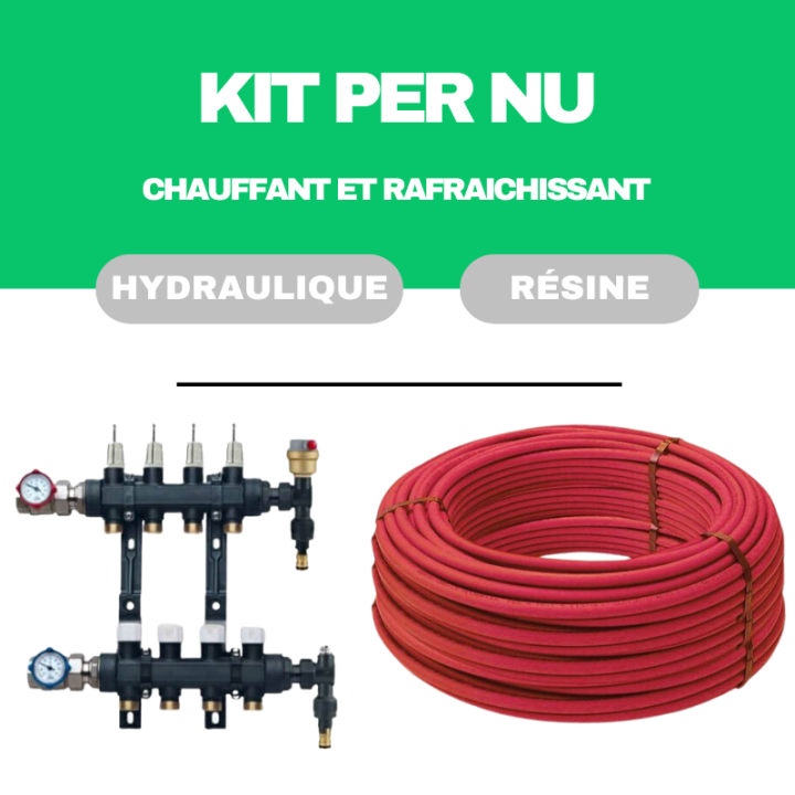 Plancher hydraulique 30 à 120 m² collecteur polymère et tube PER