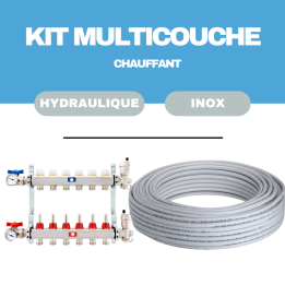 Plancher hydraulique 30 à 120 m² collecteur inox et tube multicouche