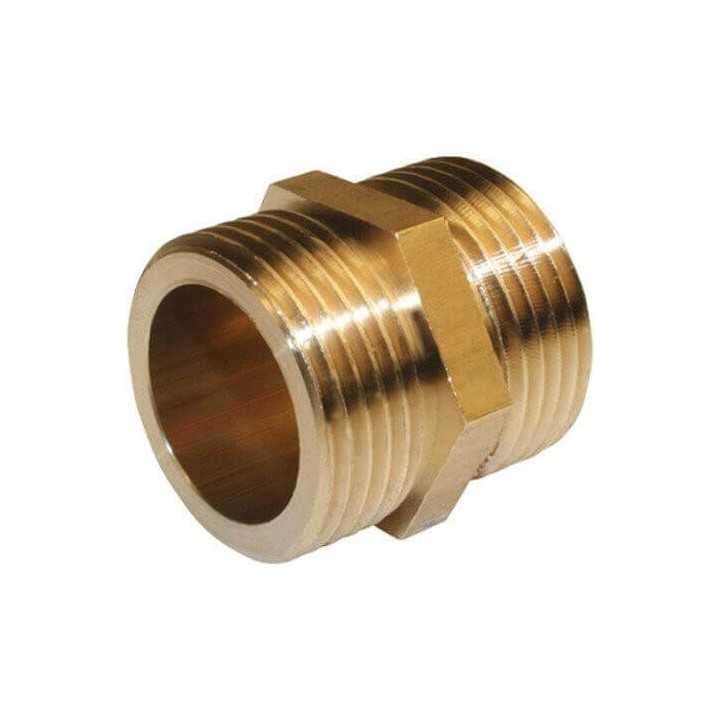 Mamelon laiton renforcé M/M 1" DN25 lot 20 pièces