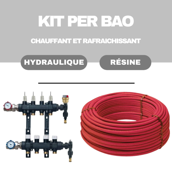 Plancher hydraulique 30 à 120 m² collecteur polymère et tube PER