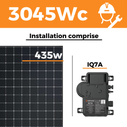 Kit solaire SunPower avec installation - Autoconsommation de 3045W
