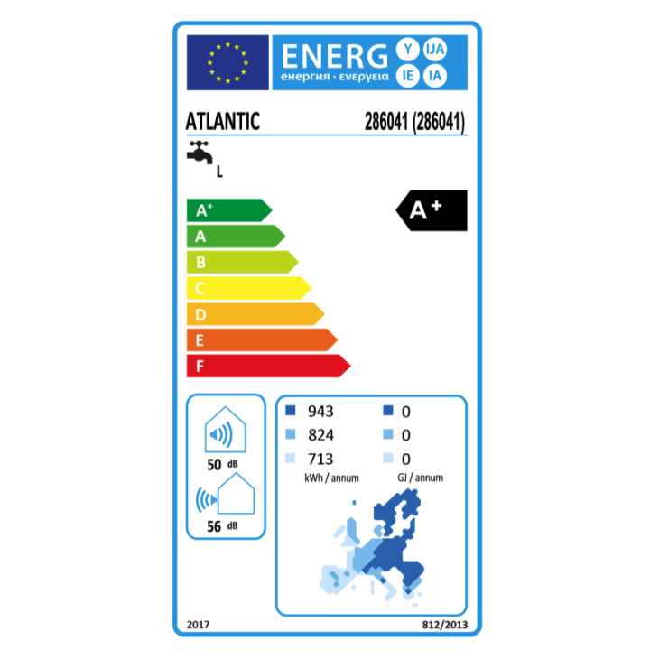 Chauffe-eau thermodynamique CALYPSO - Atlantic -200/240L