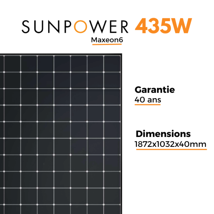 Kit solaire photovoltaïque SunPower Maxeon 6 AC de 5950W