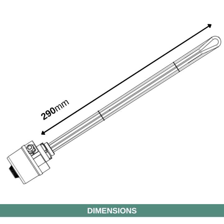 Résistance chauffe-eau - Thermoplongeur - 75°c - de 2 à 3 kW - 230 V