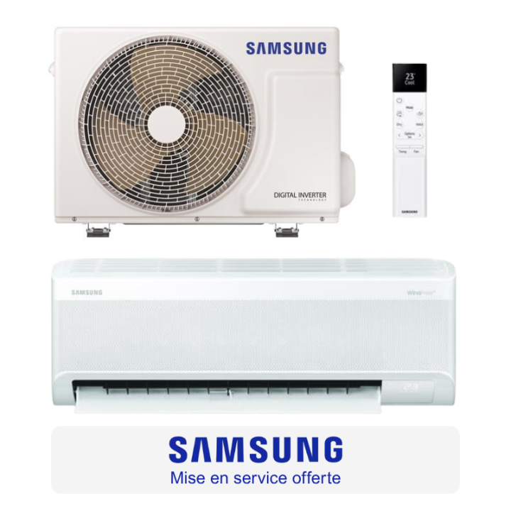 Pompe à chaleur air/air - Avec monosplit - Windfree Comfort - Samsung