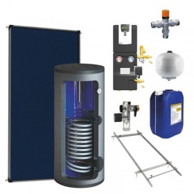 Kit chauffe-eau solaire - échangeur simple - 200L