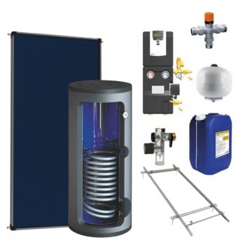 Kit chauffe-eau solaire - échangeur simple - 200L