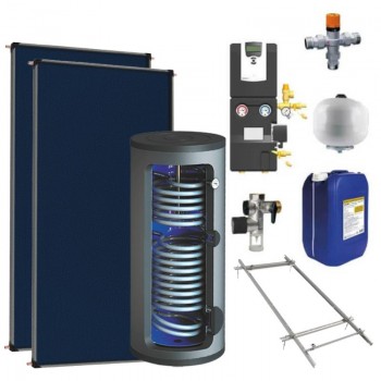 Kit chauffe-eau solaire - double-échangeur - 300L