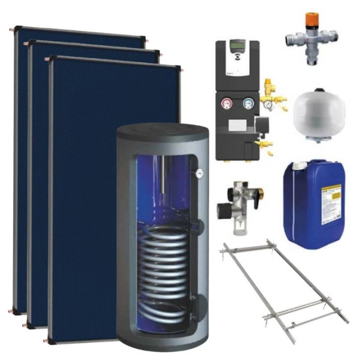 Kit chauffe-eau solaire 500 litres - Pour 6 à 10 personnes