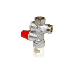 Groupe de sécurité vertical chromé 3/4" pour chauffe-eau jusqu’à 10 kW