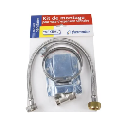 Kit pour vase d’expansion VEXBAL 5-12 L avec support mural, flexible, té 3/4" MMF