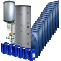 Kit système solaire combiné - 1500L - pour maison de 200 à 260m²