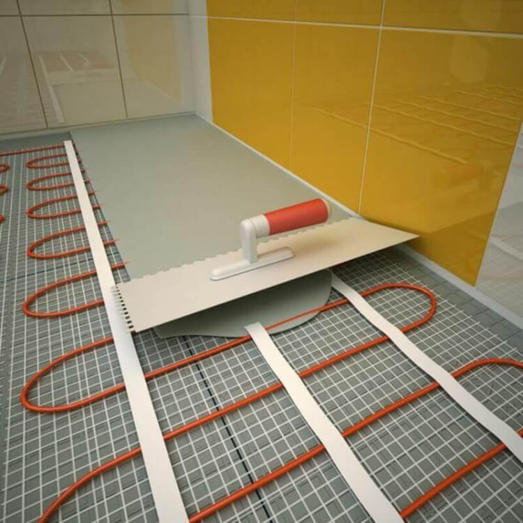 Chauffage au sol électrique salle de bain 960 watts, tapis chauffant 50 x  1200 cm