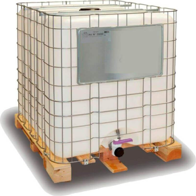 Container 1000 litres de liquide caloporteur antigel predosé -23°C 