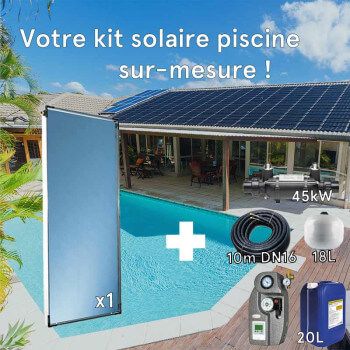Kit solaire pour piscine sur-mesure avec 1 panneau
