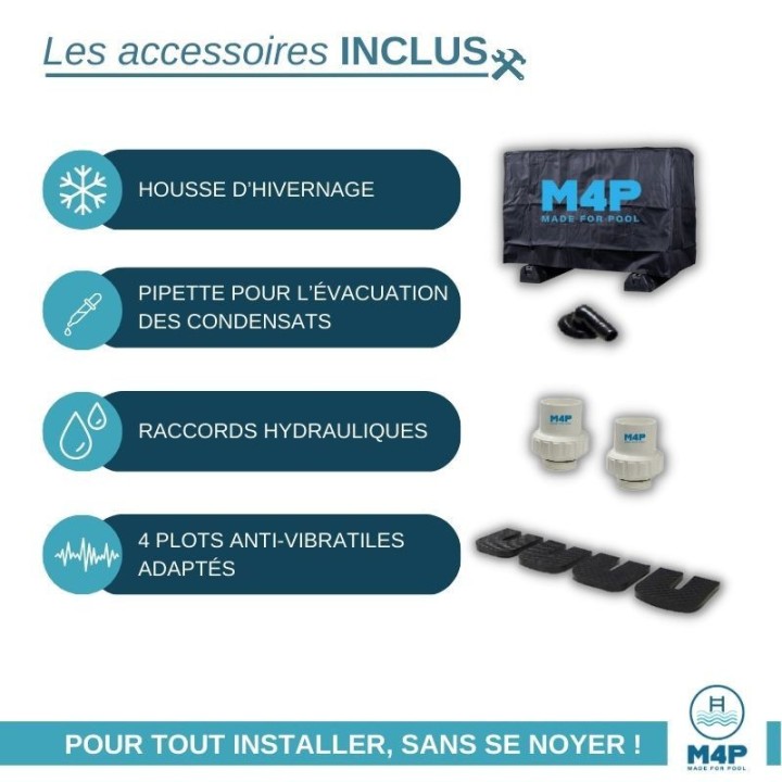 Pompe à chaleur Piscine Net Inverter 7, 9, 10 ou 12 kW. Garantie 3 ans