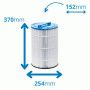 Filtre piscine et spa UNICEL C 9480 compatible PJ80-4, FC-1400