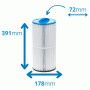 Jeu de Filtres piscine Unicel C-7411 compatible filtration Filtrinov MX25 MX18