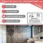 Chauffe-eau instantané ECS - commande électronique LCD - 9 à 24kW (KDE5) - Kospel