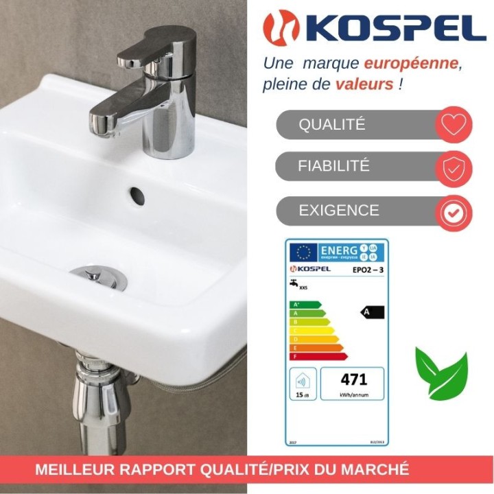 Chauffage ECS instantané 3 à 6 kW Kospel EPO2