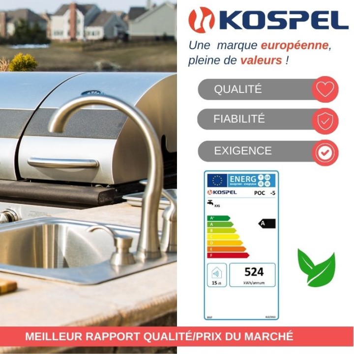 Chauffe eau électrique acier inox 5 ou 10 Litres sous/sur évier - POC Kospel