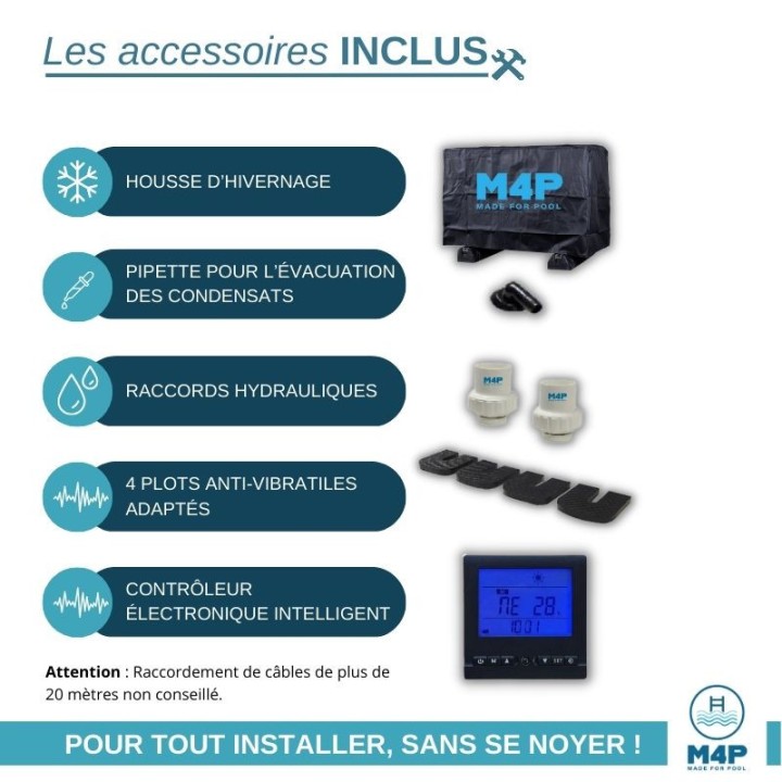 Pompe à chaleur Net Inverter de 7 kW pour piscine de 15 à 30m³