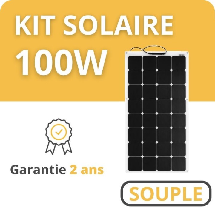 Kit panneau solaire souple pour camping-car, van, bateau, tiny house