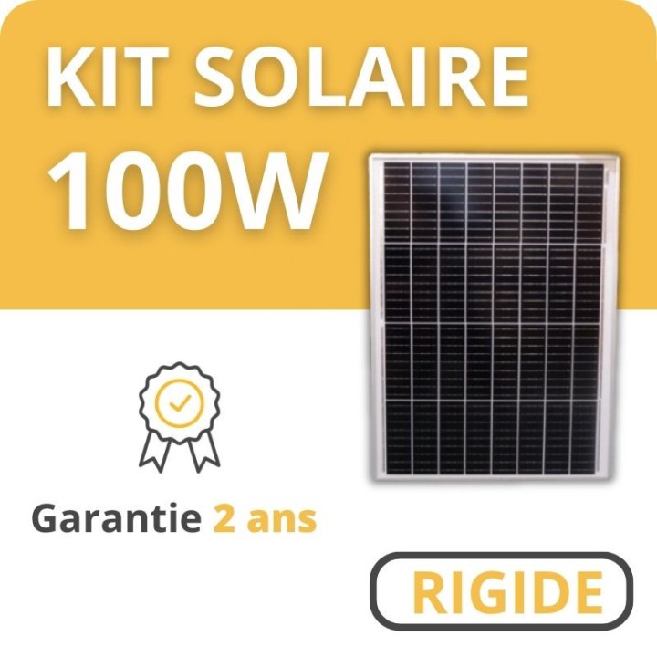 Kit panneau solaire rigide pour camping-car, van, bateau, tiny house