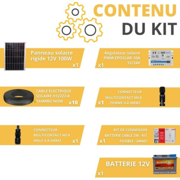 Guide de montage - Kit solaire 12V – 2 panneaux Bateau et Camping-car avec  MC4