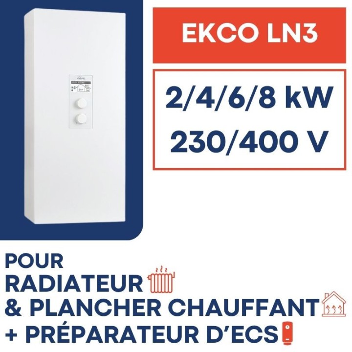 Chaudière électrique chauffage 2 à 24 kW réglable Kospel EKCO.LN3