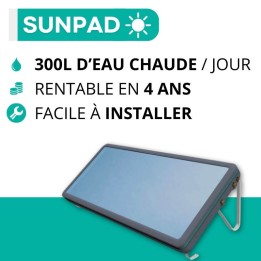 Chauffe-eau SUNPAD SOLAR - 300 litres - Jusqu'à 4 personnes