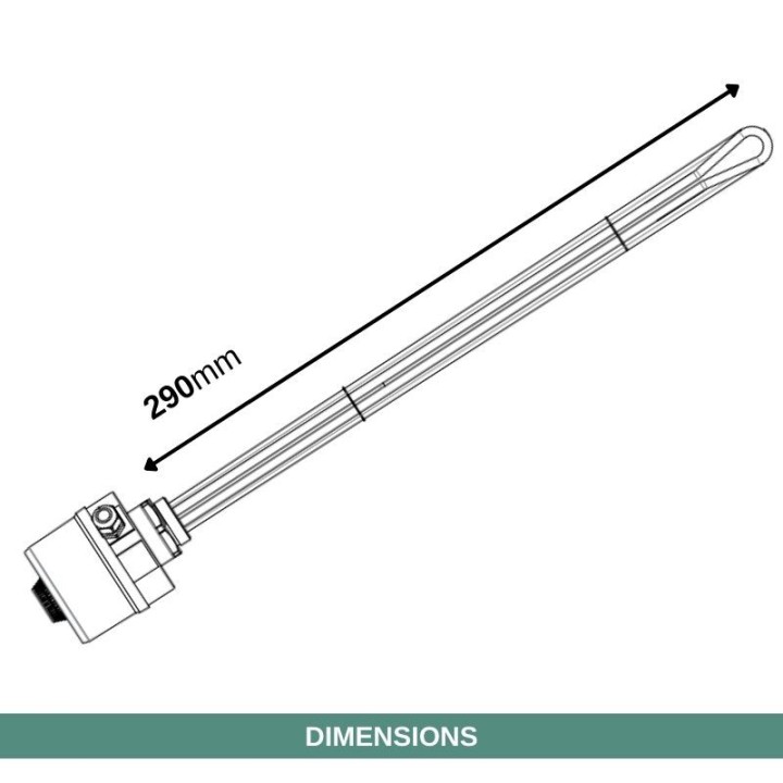Résistance chauffe-eau - Thermoplongeur - de 1.4 à 3 kW - 230 V