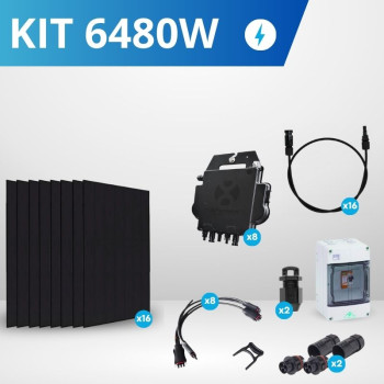 Kit Solaire Autoconsommation 3.0 kW 8 Panneaux Sunpower P6 Micro-Onduleur  APSystems DS3-L