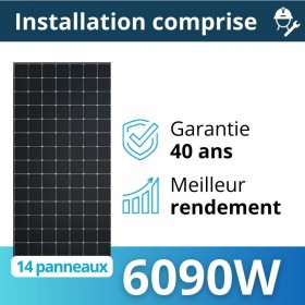 Kit solaire SunPower - Autoconsommation 6090W - Avec installation