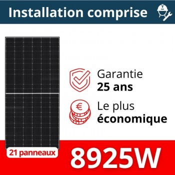 Kit solaire Longi - Autoconsommation 8925W - Avec installation