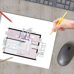 Plancher chauffant, étude, dimensionnement, calepinage