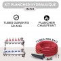 Kit plancher chauffant hydraulique - collecteur inox - tube PER BAO - 30 à 120 m²