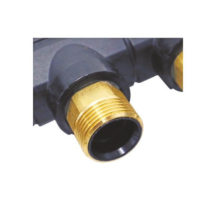 Collecteur résine pour plancher chauffant hydraulique. 2 à 12 départs