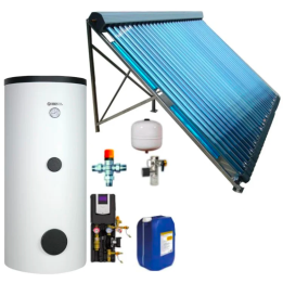 Kit chauffe-eau solaire avec capteurs à tubes sous vide - 200 litres