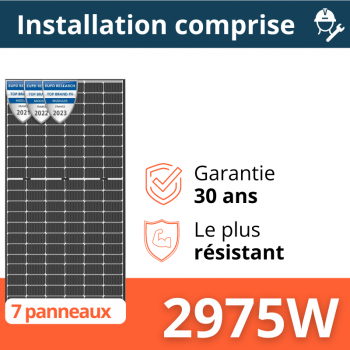 Kit solaire DualSun - Autoconsommation 2975W - Avec installation