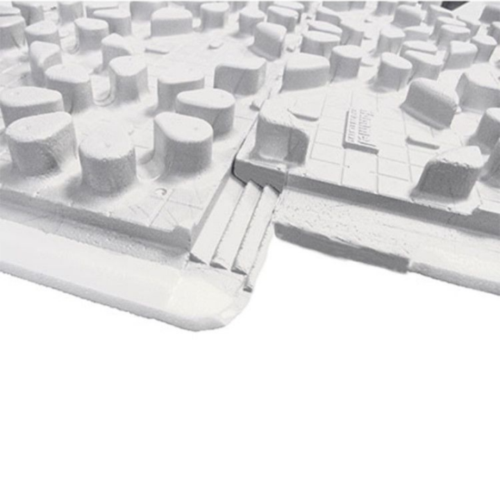 Dalle isolante à plot pour plancher chauffant hydraulique - 25 à 96 mm