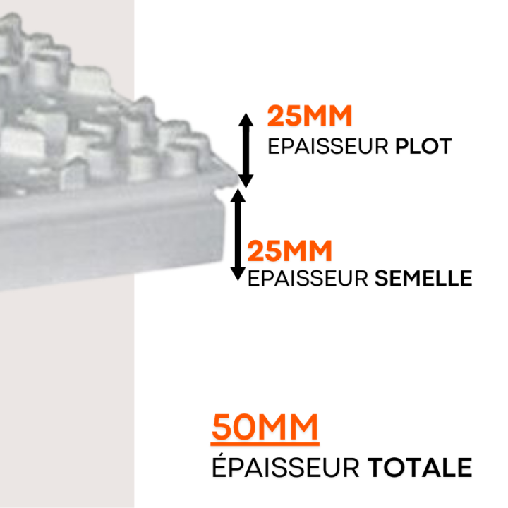 Dalle isolante à plot pour plancher chauffant hydraulique - 25 à 96 mm