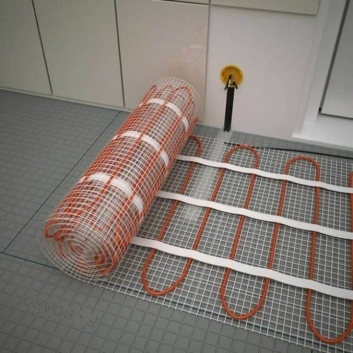 Kit plancher chauffant électrique sous carrelage - Thermostat Wi-Fi - 160W/m2