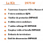 Kit solaire SunPower - Autoconsommation 2975W - Avec installation